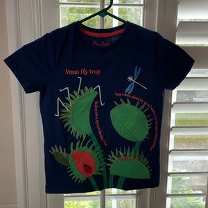 Mini boden Venus fly trap t shirt size 5-6Y
